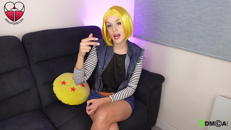 Candystart Videos: Androide 18 te humilla humillada, humilla y instrucciones de paja