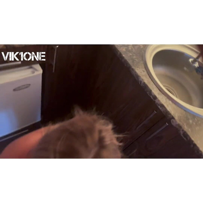 Vik1one: Hard sex with a beautiful girl in the kitchen ended...