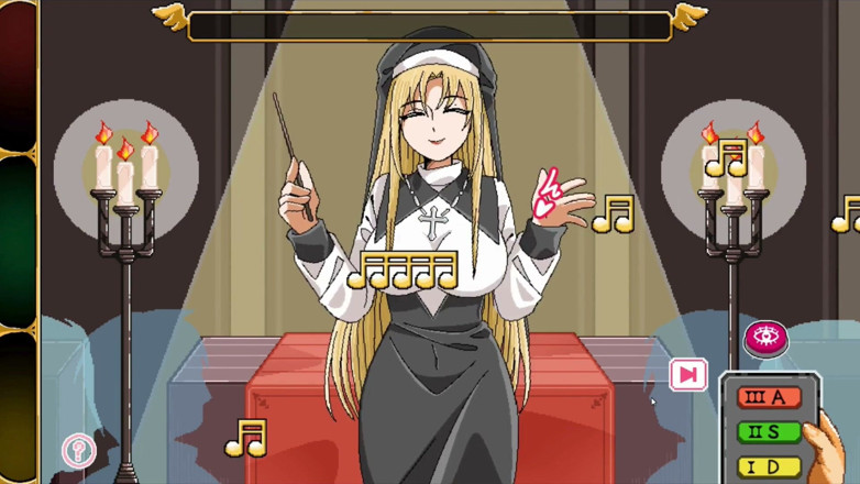 NSFWOtaku: Hentai Game - kirchen-hentai-sexszenen (rika die unzüchtige nonne, heldin) - der Zensor