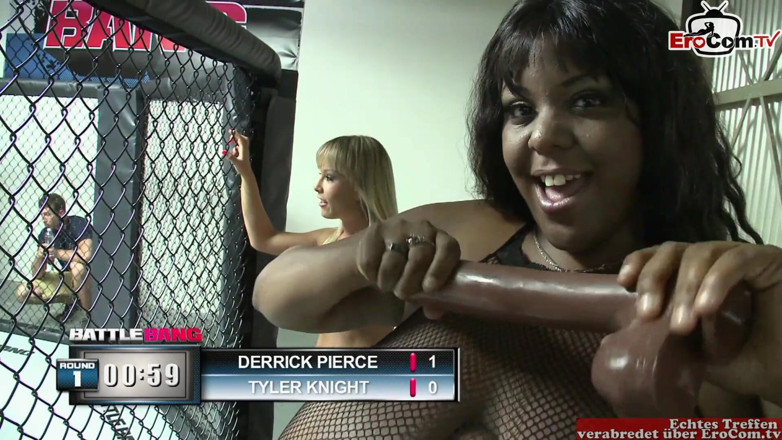 EroCom: Blonde slut with big natural boobs fucks in a boxing...