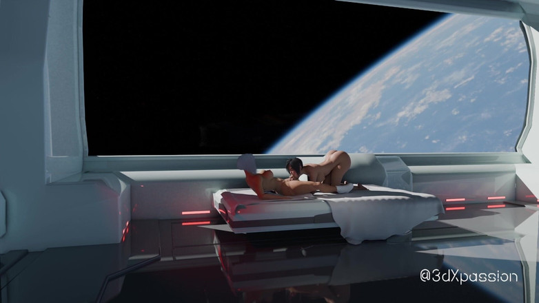 3dxpassion-transgender: Sci-Fi Lab Secrets - Akari Cantik 18 tahun menunggang dalam cowgirl songsang,...