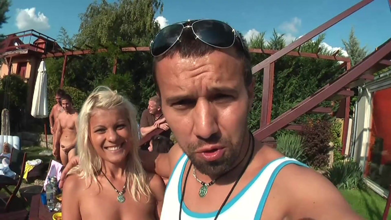 German Porn: Pool party full of sucking, threesome fuck and group fuck