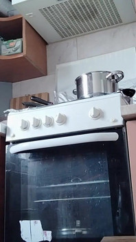 Hot Wife Prepares Naked Food in the Kitchen. Amateur Wife with Hairy Pussy, Big Tits, Big Ass.