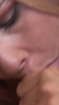 MILF with natural tits is a pro at sucking cock