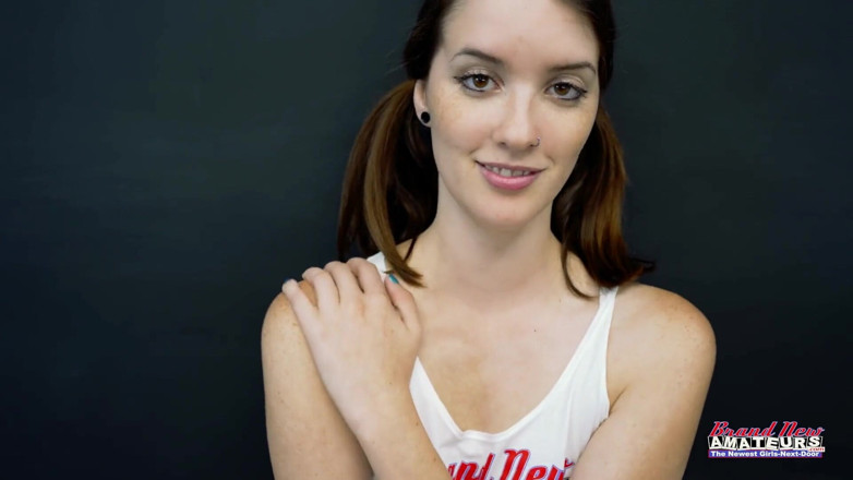 Brand New Amateurs: Skinny brunette fucks and sucks cock in porn audition