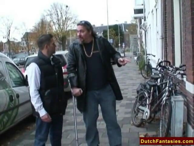 Dutch Fantasies: Sexy brunette babe sucks guy's cock