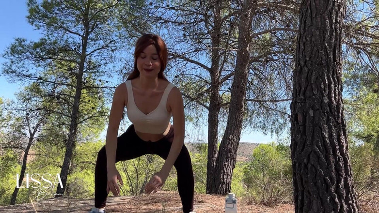 Lissa Brown: A Little Guy Cums in My Mouth Outdoors - Watching- Spandex-pov