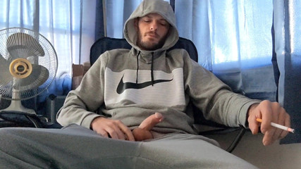 Codi Bonez: Making My Soft Cock Hard. Smoking and Edging