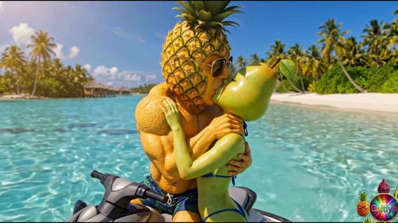 Caitlynvx: Episode 4 - süßes ananas-mädchen und süßer avocado-mann teilen sanfte tropische momente...