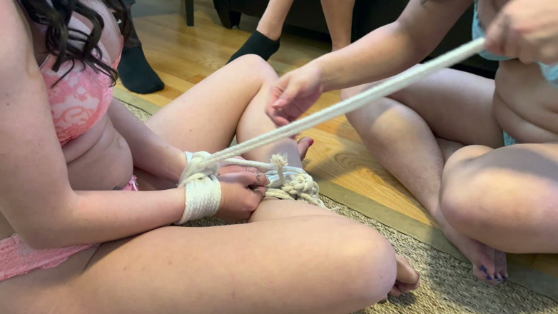 Tied_Tales: Bondage Tickle Escape Challenge Kim and Ama