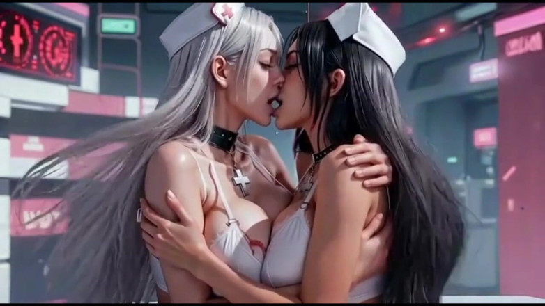 Hot girl dancing: Kiss Video, Cute Nurse Women Kissing Together