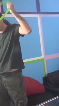 Horny pornstars queening lucky dude while blowing and jerking his dick