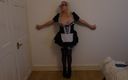 Horny vixen: French Maid in Cape Doing Striptease