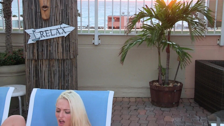 Pussy Land: Two hot lesbian teens enjoy each other at the pool