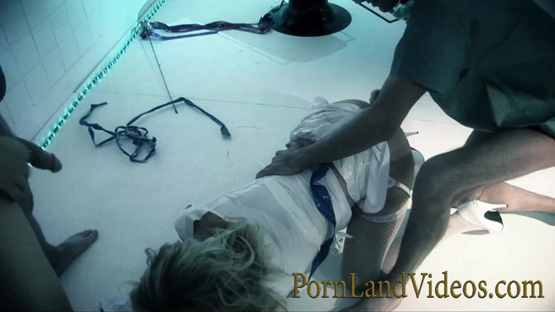 Pornland videos: Crazy blonde babes fucked by doctors and dildos