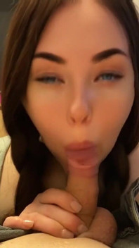 Hot Student with Sexy Face Gives Blowjob