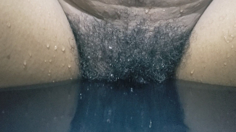 Lovemina: Hot Wife Big Pussy Close up in Ocean Waves, Standing...