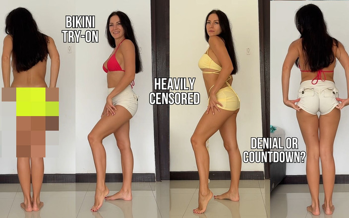 Princess Monica: Cum or Deny? Frustrating Bikini Try-on, heavily Censored