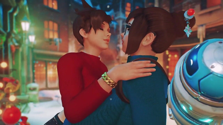 Velvixian 3D: Mei a Tracer roztomilé líbání