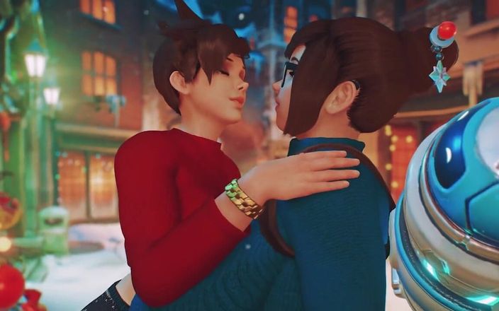 Velvixian 3D: Mei and Tracer Cute Kissing