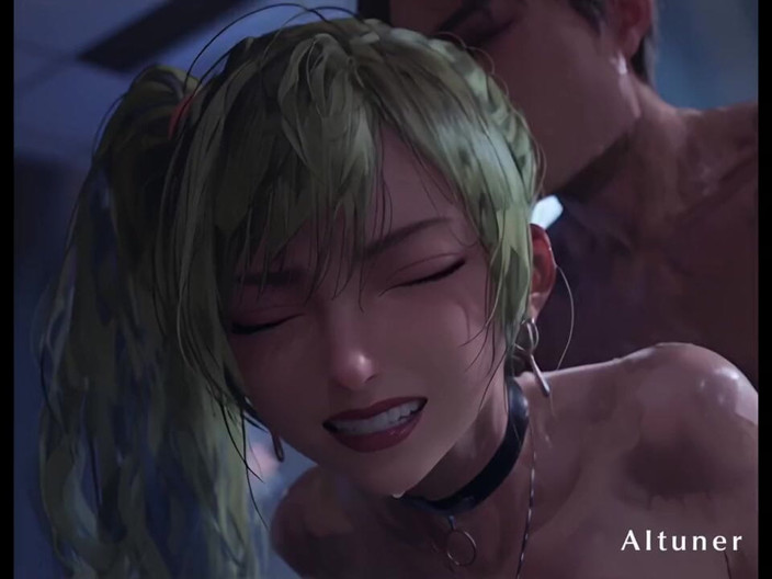 AItuner: Emerald Twin-tails, Black Choker [part2] -she Owns the Night and Goes All...
