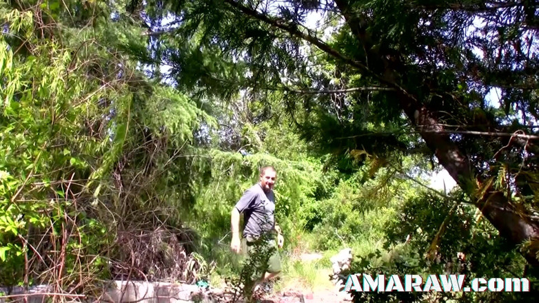 Amaraw: Black big cock sucker Nancy Hot doggy style fucked outdoors