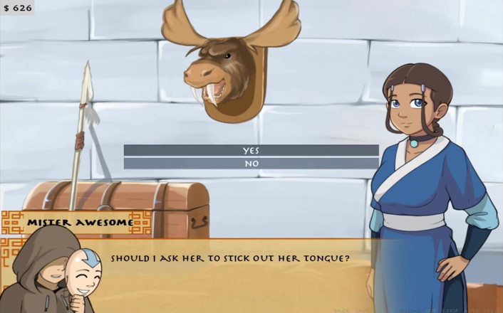 Cartoon Play: Four elements trainer part 6 (Book 1 water) (Slave route)