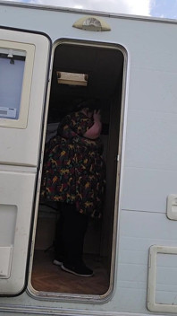 SSBBW Ladybrads Vs Caravan Door