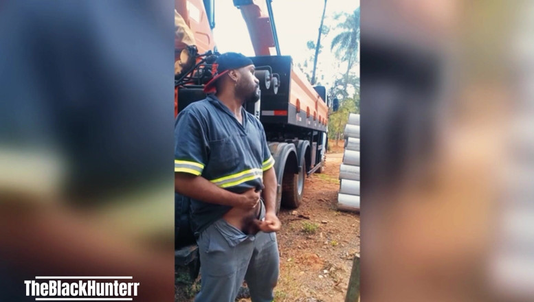 TheBlacKHunterr: Worker Masturbating at the Construction Site Behind the Company Truck