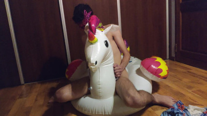Floatie Boy: Having Fun in My Inflatable Unicorn