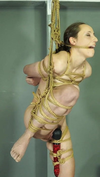 Trembling Orgasms Slave Mila at the Mercy of Multiple Orgasms in Suspended Rope Bondage