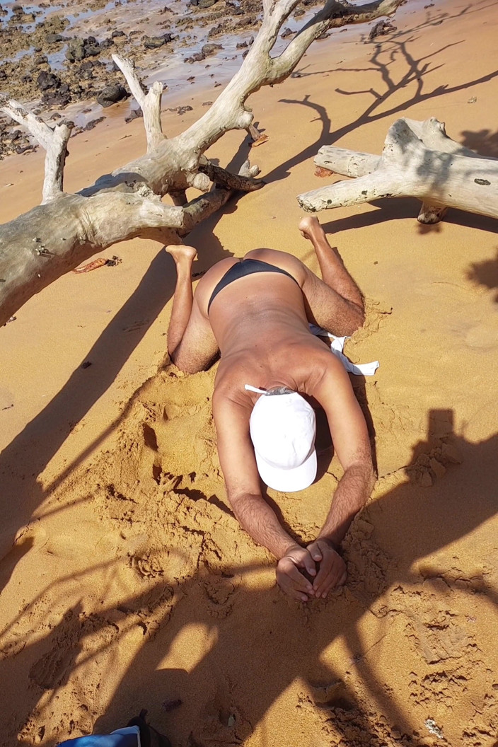 Ladysilvas: Ladysilva in Panties on the Beach What a Hot Ass