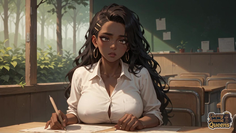 Ebony Anime Queens: Wald, orale glückseligkeit mit spermaspritzen - schwarzer xXX porno!