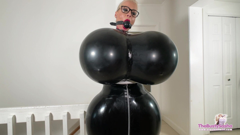 TheBustySasha: Body inflation dreams in latex (ass and breast expansion)