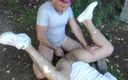 USED BAREBACK BY PORNSTARS HUGE COCK: Sexy young straight creampied in outdoor park