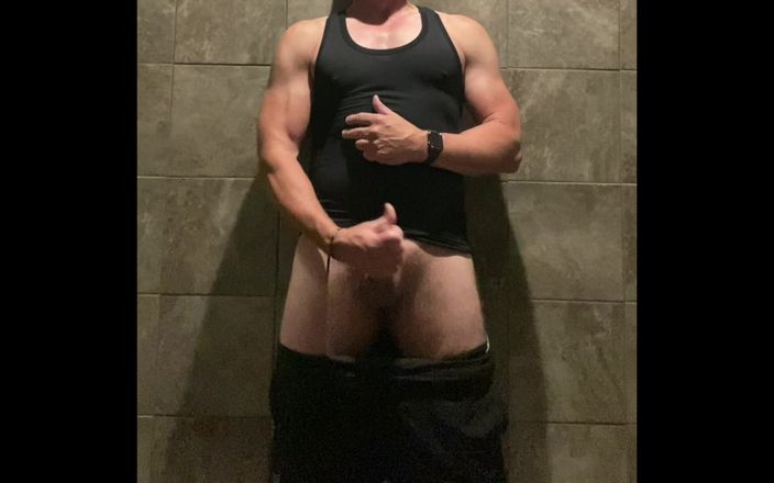 JockDad87: End of December Gym Lockerroom Cumshot From Jockdad87