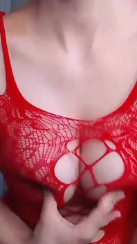 Christmas Bodystocking Cocktease