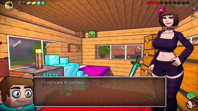 Alita: Hornycraft Minecraft Parody - Steve Gets Sloppy Deepthroat Blowjob From Jenny...
