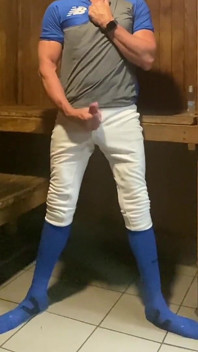 Jockdad87 Edges in the Sauna Blue Baseballgear