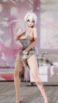 Iu-lila jurk striptease rondborstige