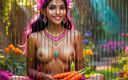 AI Girls: Beautiful Big Breasted Nude Indian Elf Girl with Carrot Again