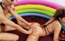Erotic Female Domination: Two sexy lesbians are rolling in the mud pool and...