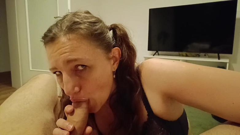 MorriganeRain: POV Blowjob with Deep Asslicking and Swallow with Open Mouth