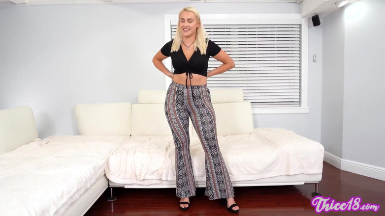 THICC 18: Blonde PAWG Indica Monroe gets creampie during casting