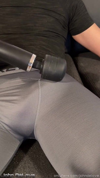 Guess What Daddy Dreaming About When His Cock Hardens Under the Vibration From Massage Machine and Makes It Cum - John Delove