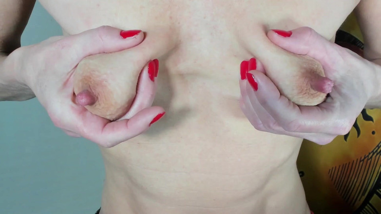 Lolacam: Red Nails Tit Play