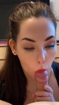 Gentle Blowjob with Red Lipstick