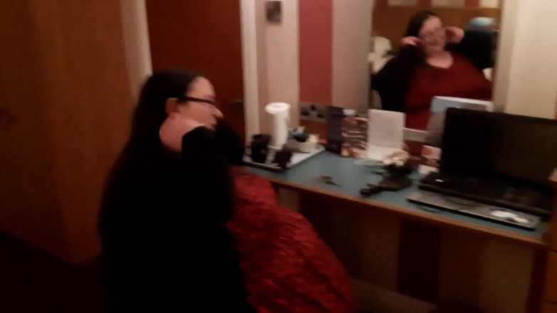 SSBBWLadyBrads: Ssbbw hotel strip on bed