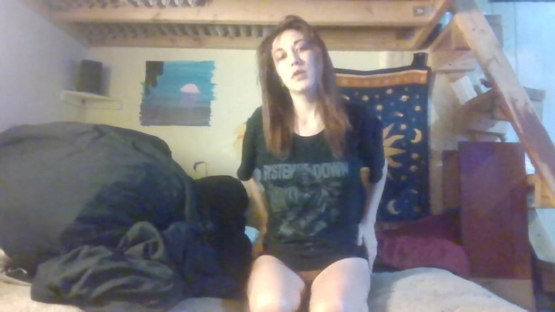 Adonys Lyli: Young girl with big tits stripping and playing with herself