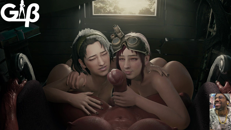 L6RD7BLU3 FUTA: Two Scavenging Sluts Licking on a Big Breast Transgender BBC,...